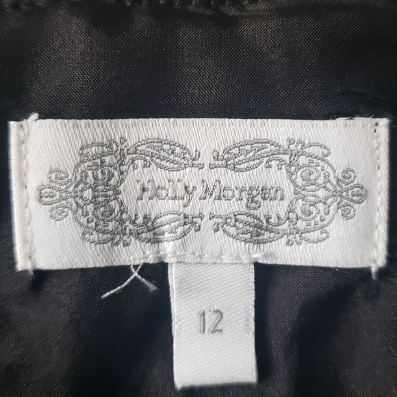 Holly Morgan Black Fringe Skirt Size 12 - Picture 7 of 7